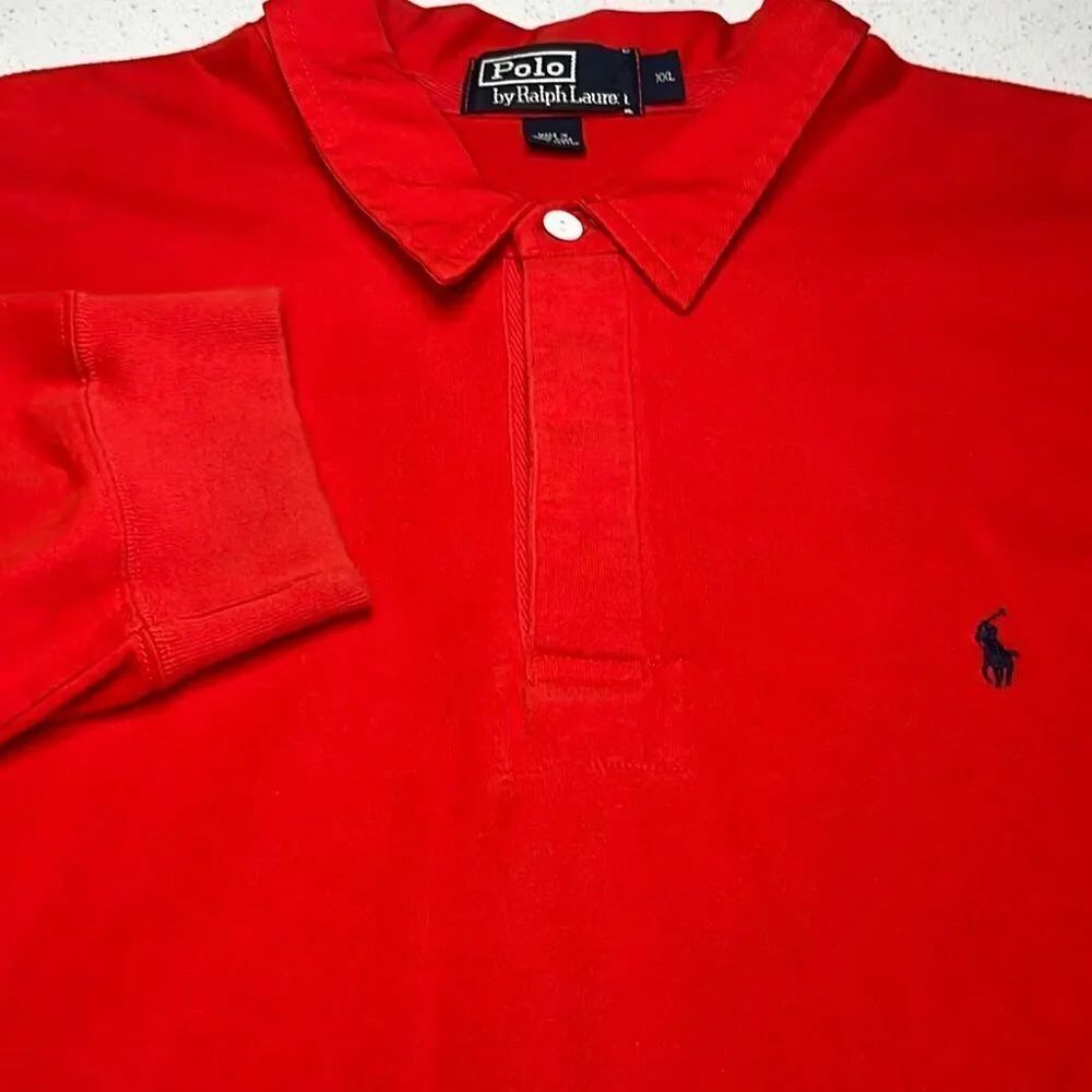 Vintage Polo Ralph Lauren Long Sleeve Performance Polo Mens XXL